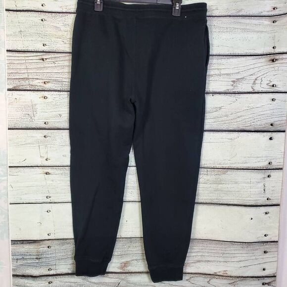 Aeropostale Men's Black Fleece Jogger Sweatpants Size L Drawstring Waist AERO Lo - Picture 3 of 6